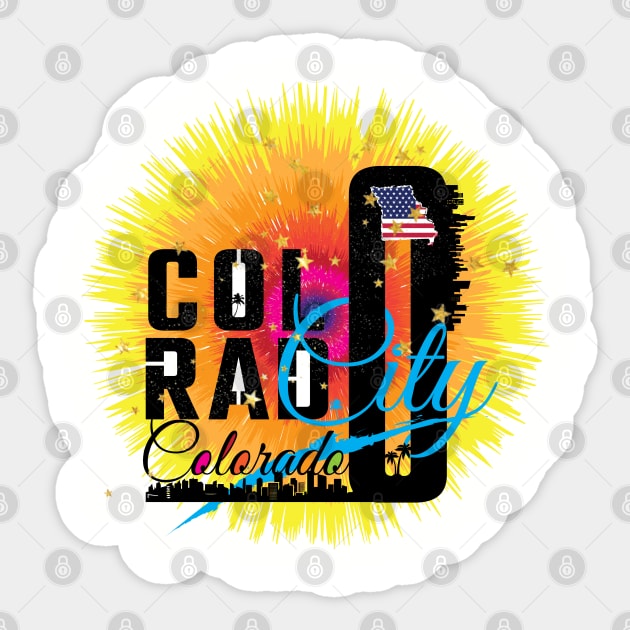 Colorado City, awesome design for colorado city Sticker by Duodesign